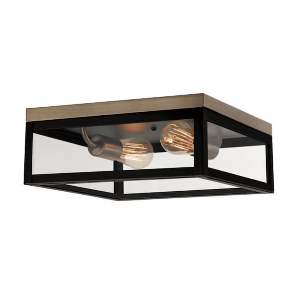 Globe Electric Globe Electric Verona 5.12 in. H X 13 in. W X 13 in. L Dark Bronze Ceiling Light 65919 - main